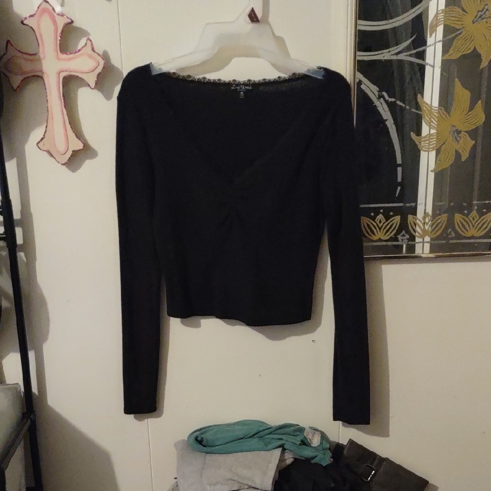 Black V-Neck Sweater